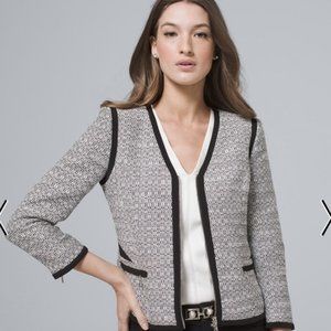WHBM Contrast Tweed Jacket/Blazer - Size 4
